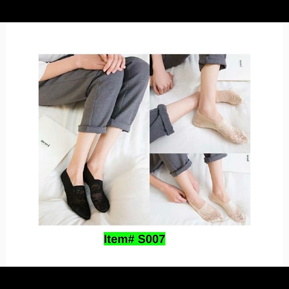No show socks, selling 5 pair together.